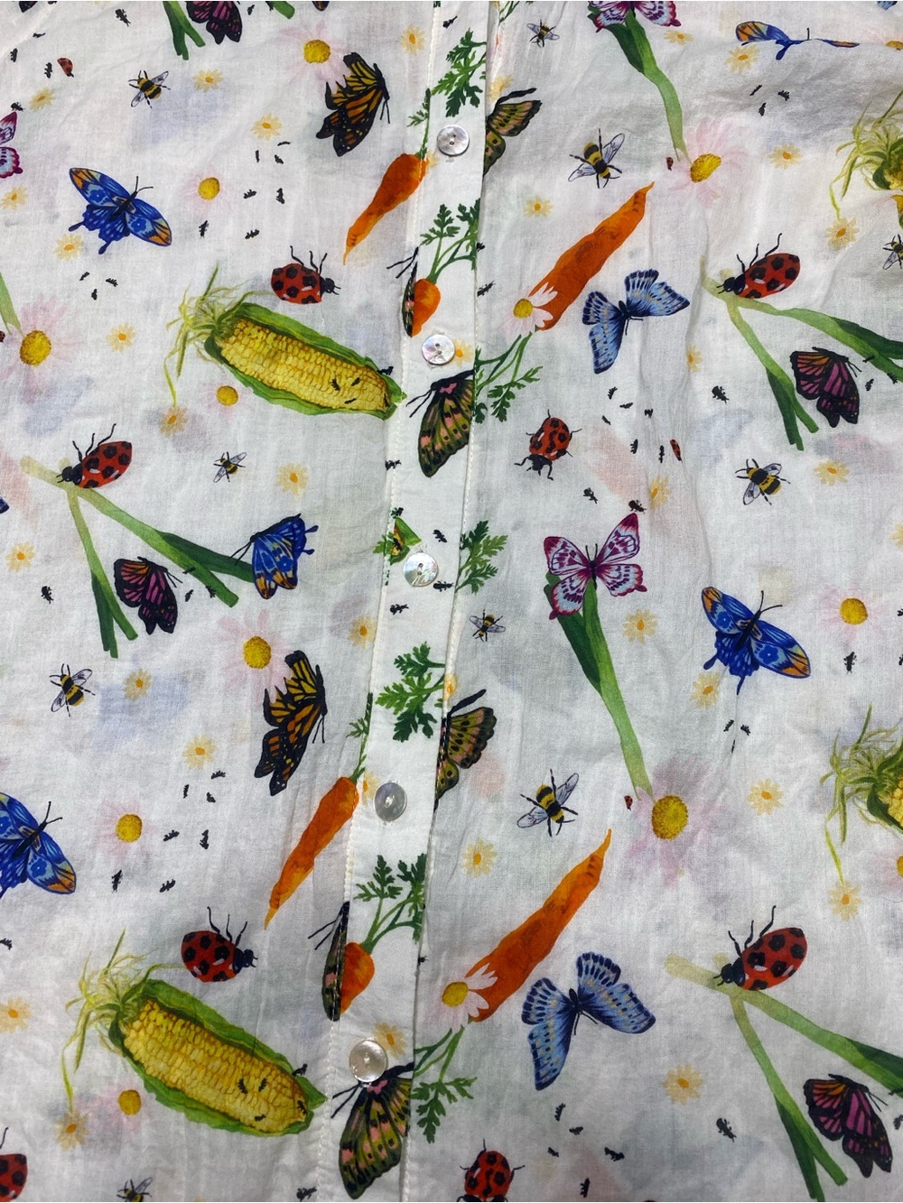 Lisa Says Gah Tessa Botanical & Butterfly Print Button-Up Shirt - Picture 4 of 5